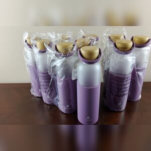 Set of 10 Manna Purple  Borosilicate Glass Bottle 18 OZ. with Silcone Sleeve